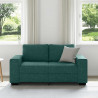 Sofa 2-osobowa Ciemnozielona 160x77x82 cm Tkanina