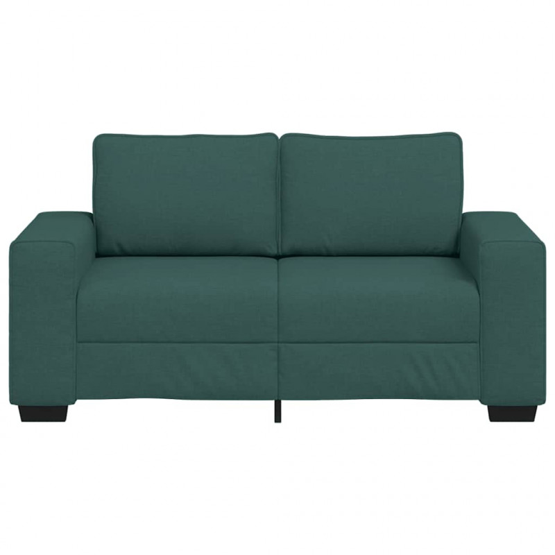 Sofa 2-osobowa Ciemnozielona 160x77x82 cm Tkanina