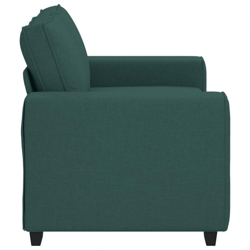 Sofa 2-osobowa Ciemnozielona 160x77x82 cm Tkanina