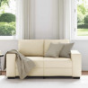 Sofa 2-osobowa kremowa 160x77x82 cm Tkanina