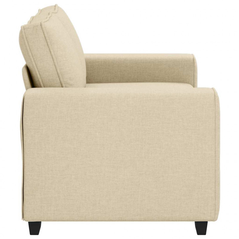 Sofa 2-osobowa kremowa 160x77x82 cm Tkanina
