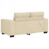 Sofa 2-osobowa kremowa 160x77x82 cm Tkanina
