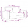 Sofa 2-osobowa kremowa 160x77x82 cm Tkanina