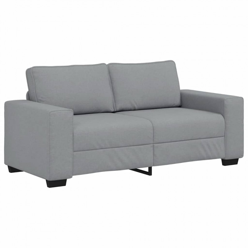 Sofa 2-osobowa, jasnoszara, 180x77x82 cm, tapicerowana tkaniną