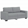 Sofa 2-osobowa, jasnoszara, 180x77x82 cm, tapicerowana tkaniną