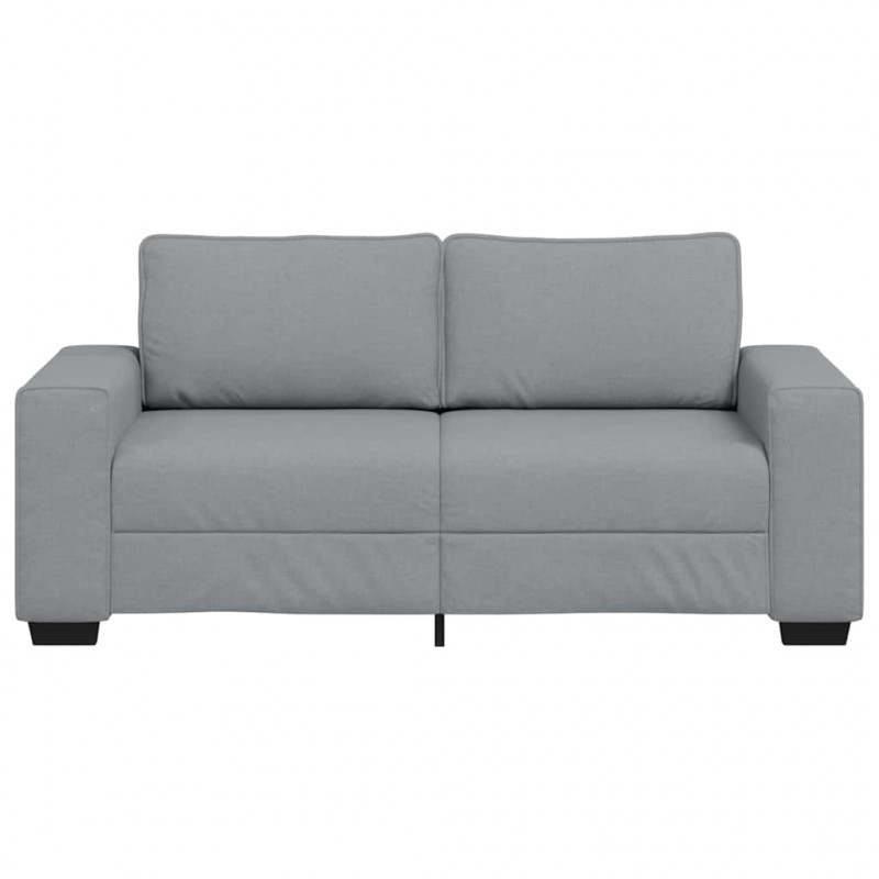 Sofa 2-osobowa, jasnoszara, 180x77x82 cm, tapicerowana tkaniną