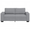 Sofa 2-osobowa, jasnoszara, 180x77x82 cm, tapicerowana tkaniną