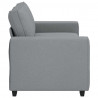 Sofa 2-osobowa, jasnoszara, 180x77x82 cm, tapicerowana tkaniną