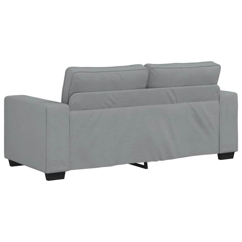 Sofa 2-osobowa, jasnoszara, 180x77x82 cm, tapicerowana tkaniną