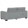 Sofa 2-osobowa, jasnoszara, 180x77x82 cm, tapicerowana tkaniną