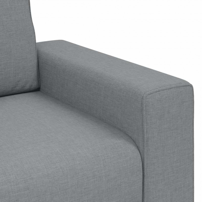 Sofa 2-osobowa, jasnoszara, 180x77x82 cm, tapicerowana tkaniną
