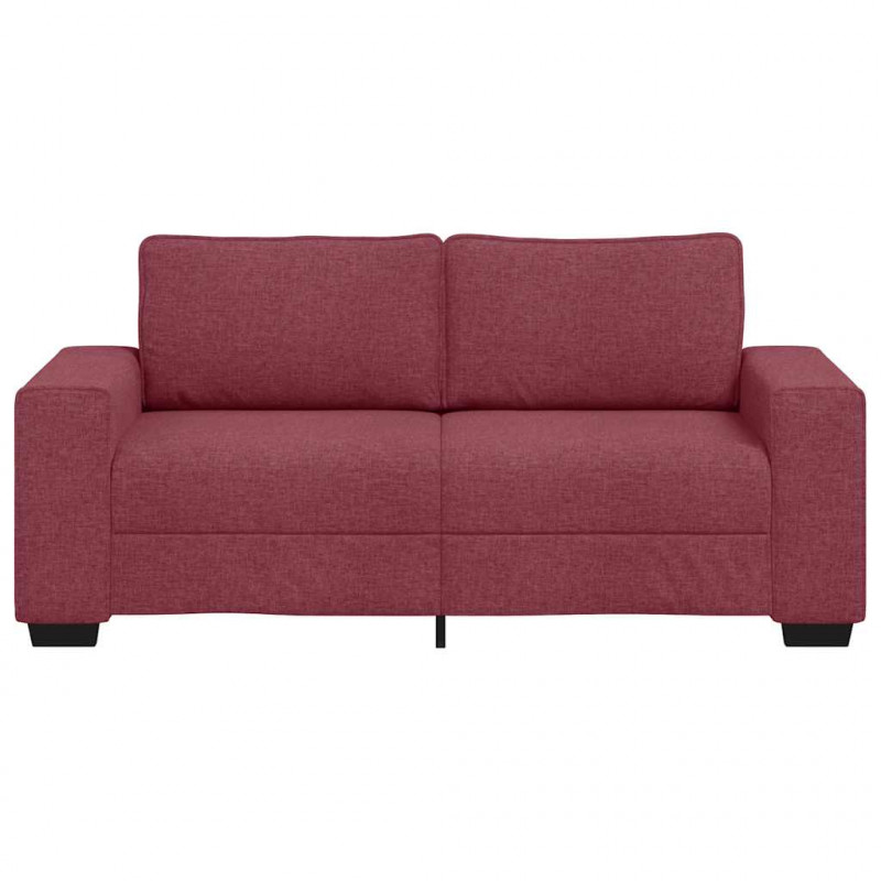 Sofa 2-osobowa, winna czerwień, 180x77x82 cm, tkaniną