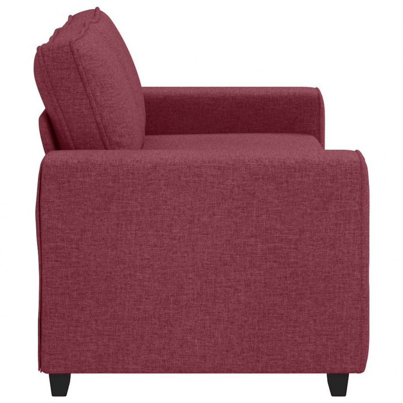 Sofa 2-osobowa, winna czerwień, 180x77x82 cm, tkaniną