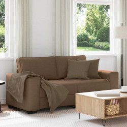 Sofa 2-osobowa, brązowa, 180x77x82 cm, tkaniną