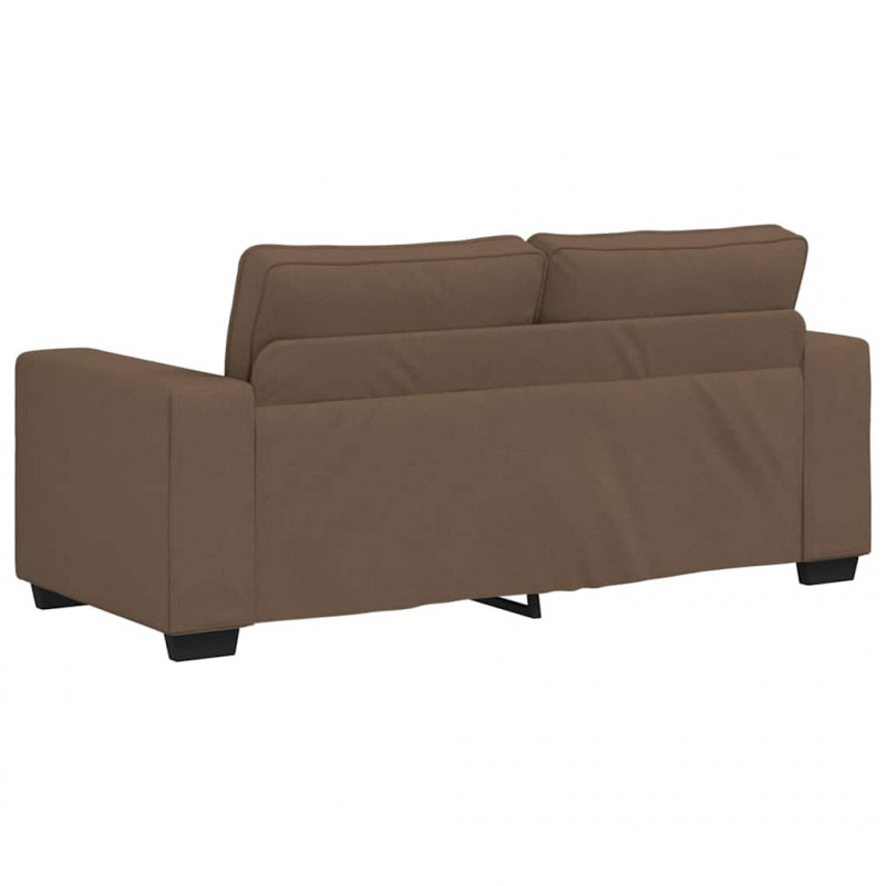 Sofa 2-osobowa, brązowa, 180x77x82 cm, tkaniną