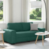 Sofa 2-osobowa, ciemnozielona, 180x77x82 cm, tkaniną
