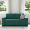 Sofa 2-osobowa, ciemnozielona, 180x77x82 cm, tkaniną