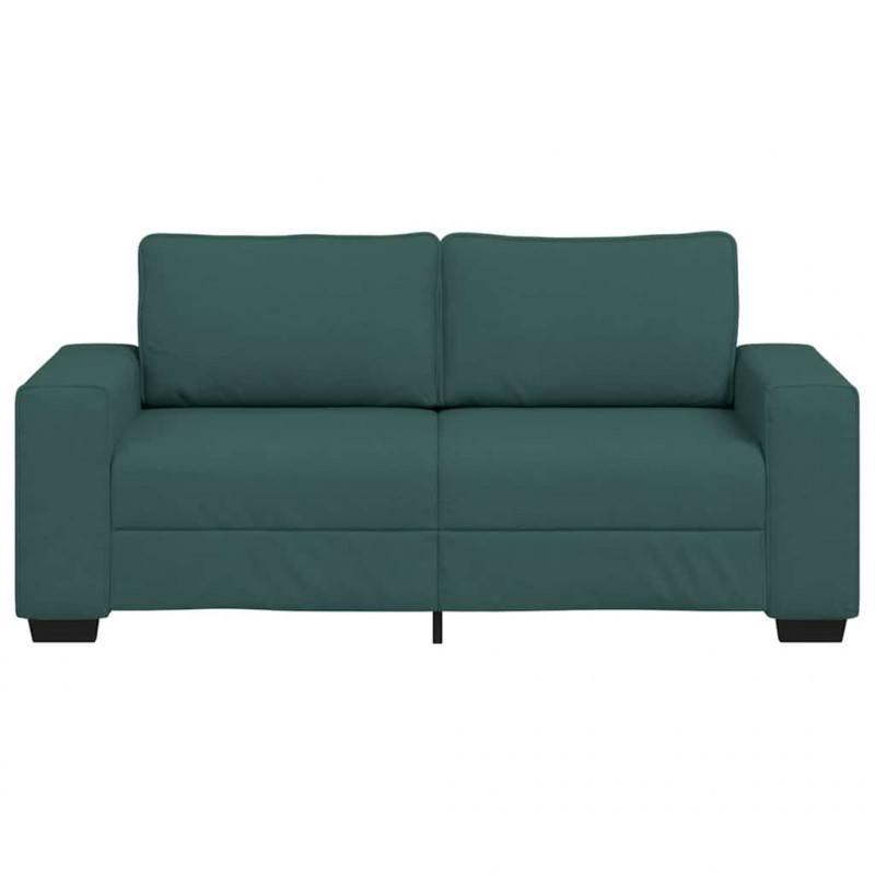 Sofa 2-osobowa, ciemnozielona, 180x77x82 cm, tkaniną