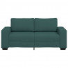 Sofa 2-osobowa, ciemnozielona, 180x77x82 cm, tkaniną