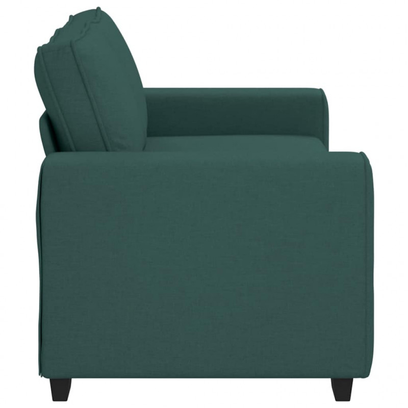 Sofa 2-osobowa, ciemnozielona, 180x77x82 cm, tkaniną