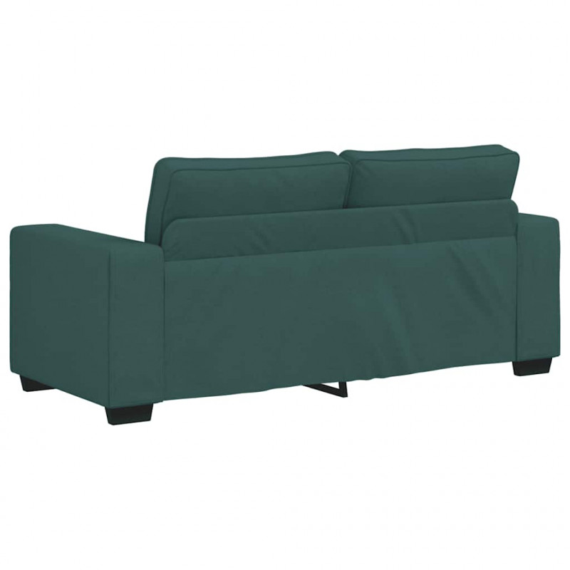 Sofa 2-osobowa, ciemnozielona, 180x77x82 cm, tkaniną