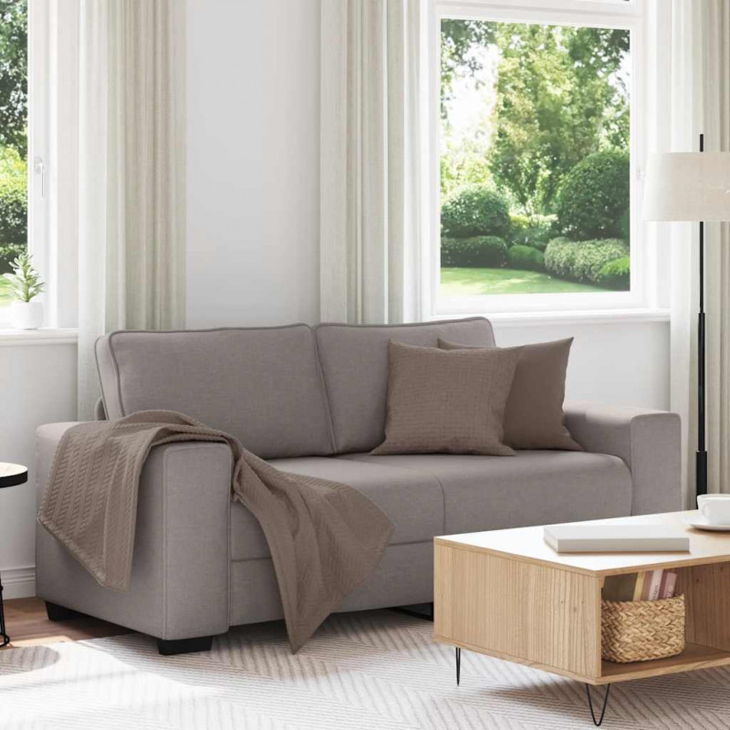Sofa 2-osobowa, kolor taupe, 180x77x82 cm, tkaniną