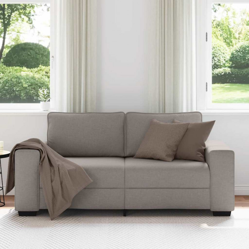 Sofa 2-osobowa, kolor taupe, 180x77x82 cm, tkaniną