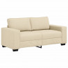 Sofa 2-osobowa, kremowa, 180x77x82 cm, tkaniną