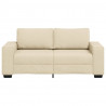 Sofa 2-osobowa, kremowa, 180x77x82 cm, tkaniną