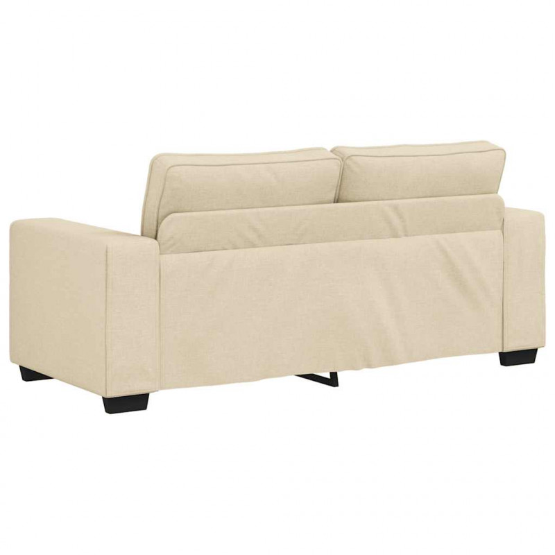 Sofa 2-osobowa, kremowa, 180x77x82 cm, tkaniną
