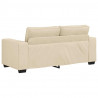 Sofa 2-osobowa, kremowa, 180x77x82 cm, tkaniną