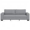 Sofa 3-osobowa, jasnoszara, 220x77x82 cm, tapicerowana tkaniną