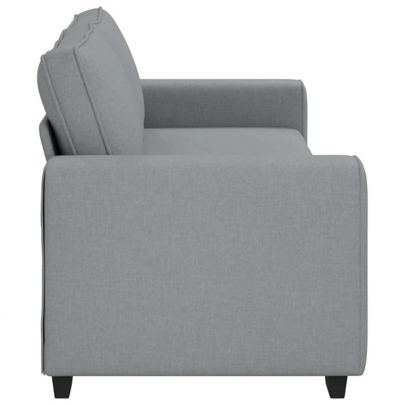 Sofa 3-osobowa, jasnoszara, 220x77x82 cm, tapicerowana tkaniną