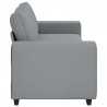 Sofa 3-osobowa, jasnoszara, 220x77x82 cm, tapicerowana tkaniną