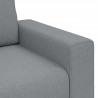Sofa 3-osobowa, jasnoszara, 220x77x82 cm, tapicerowana tkaniną