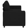 Sofa 3-osobowa, czarna, 220x77x82 cm, tapicerowana tkaniną