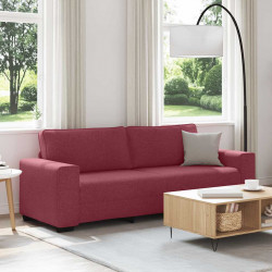 Sofa 3-osobowa, winna czerwień, 220x77x82 cm, tkaniną