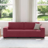 Sofa 3-osobowa, winna czerwień, 220x77x82 cm, tkaniną