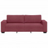 Sofa 3-osobowa, winna czerwień, 220x77x82 cm, tkaniną