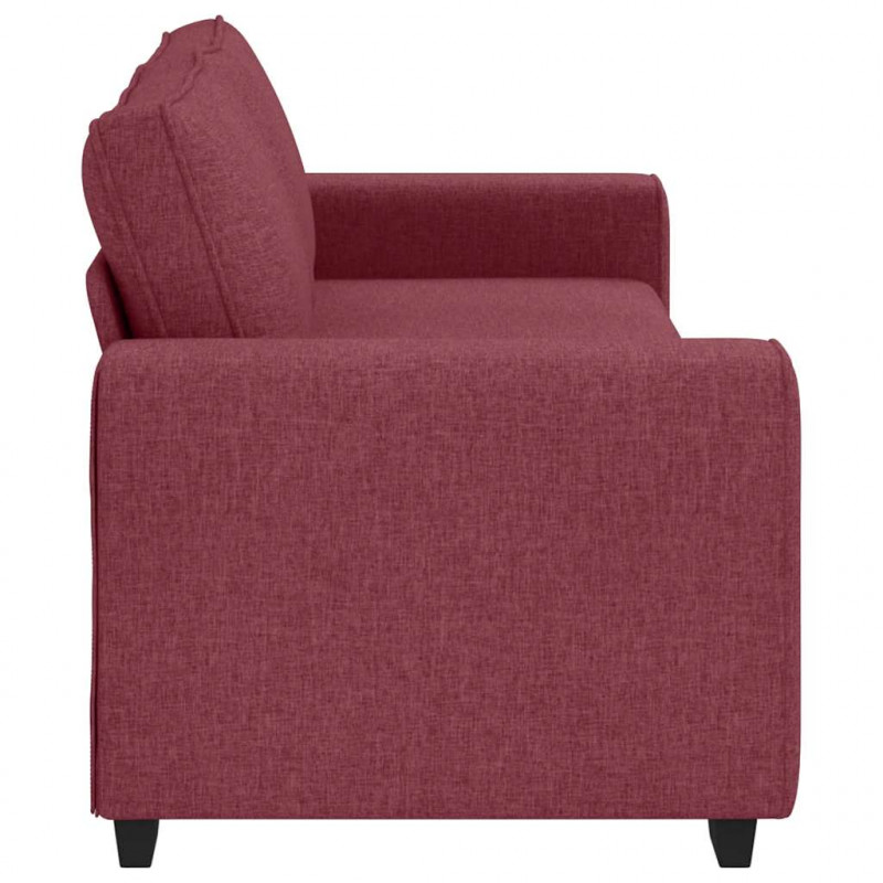 Sofa 3-osobowa, winna czerwień, 220x77x82 cm, tkaniną