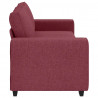 Sofa 3-osobowa, winna czerwień, 220x77x82 cm, tkaniną