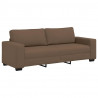 Sofa 3-osobowa, brązowa, 220x77x82 cm, tkaniną