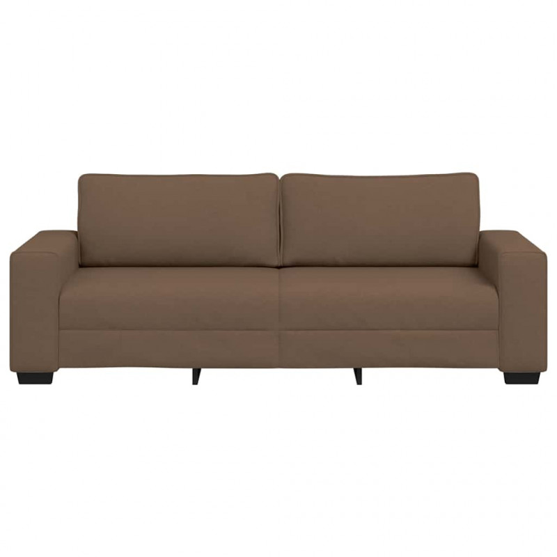 Sofa 3-osobowa, brązowa, 220x77x82 cm, tkaniną