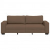 Sofa 3-osobowa, brązowa, 220x77x82 cm, tkaniną