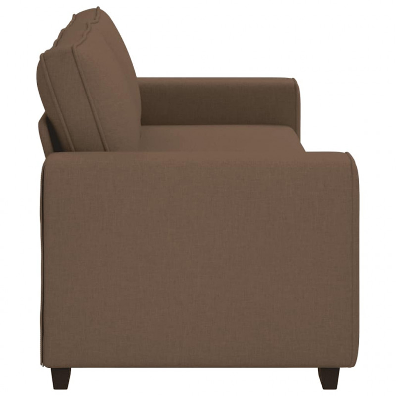 Sofa 3-osobowa, brązowa, 220x77x82 cm, tkaniną