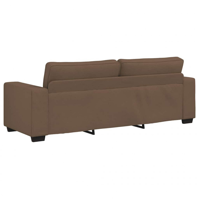 Sofa 3-osobowa, brązowa, 220x77x82 cm, tkaniną