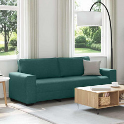 Sofa 3-osobowa, ciemnozielona, 220x77x82 cm, tkaniną