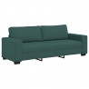 Sofa 3-osobowa, ciemnozielona, 220x77x82 cm, tkaniną