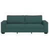 Sofa 3-osobowa, ciemnozielona, 220x77x82 cm, tkaniną