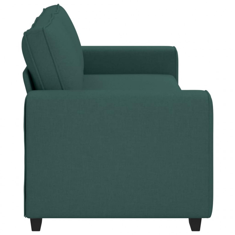 Sofa 3-osobowa, ciemnozielona, 220x77x82 cm, tkaniną